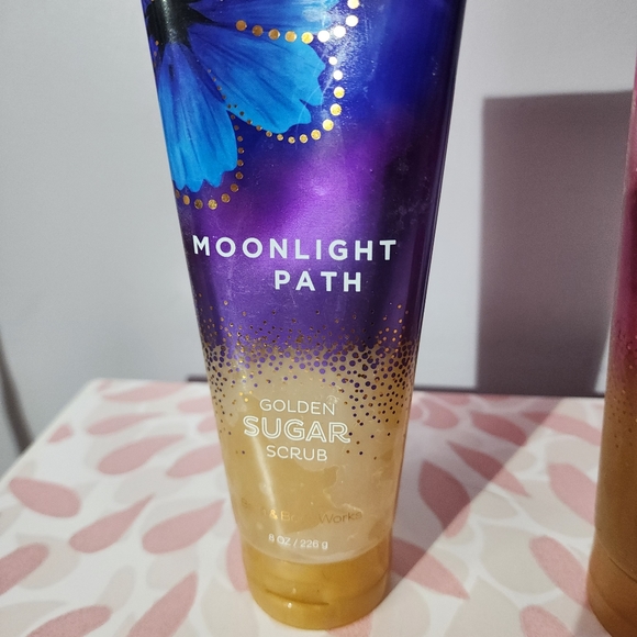 Bath & body works golden sugar scrub set of 2 sweet pea & moonlight path - Picture 3 of 6